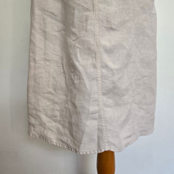 J. Jill Pure Jill Linen Maxi Dress Midi Dress Tan Watercolor Floral Women SP - Picture 7 of 11